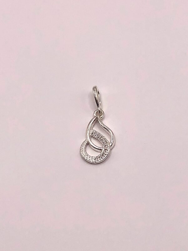 PINGENTE GOTA COM DETALHES PRATA 925